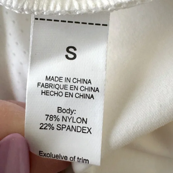NWT White Athletic Dress double lined athletic material stretchy Size Small - Picture 6 of 8